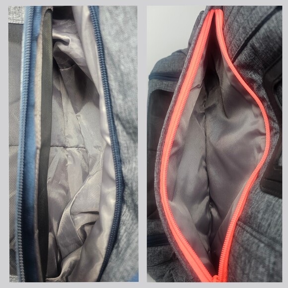 NWOT LUG Puddle Jumper Overnight Weekend Gym Tote Bag Brushed Heather Gray Blue - Picture 6 of 11